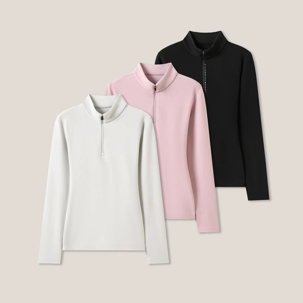 纯色运动休闲半拉链长袖外套ss26477