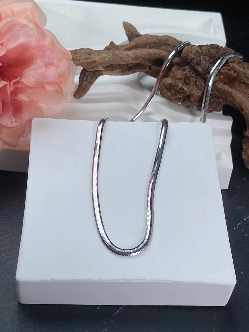 925银银制品 925银软蛇骨项链