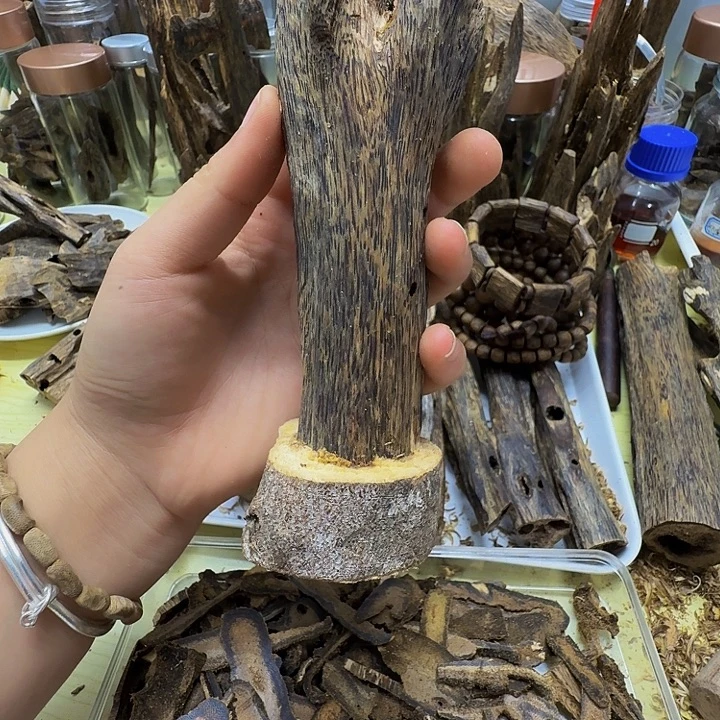 香料奇楠沉香透顶绿摆件