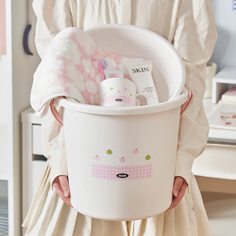 多巴胺波点洗漱用品开学季宿舍生活洗漱口杯洗衣桶脸盆大容量加厚