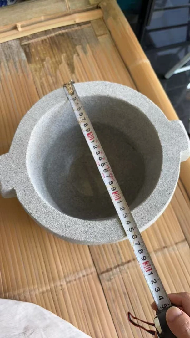 【25公分】天然青石小石臼老式石臼捣蒜器家用捣碎研磨器手动蒜臼子