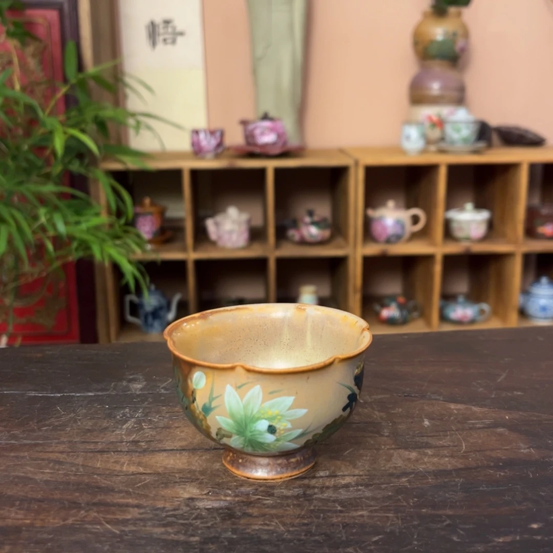 柴烧纯手工手绘陶瓷