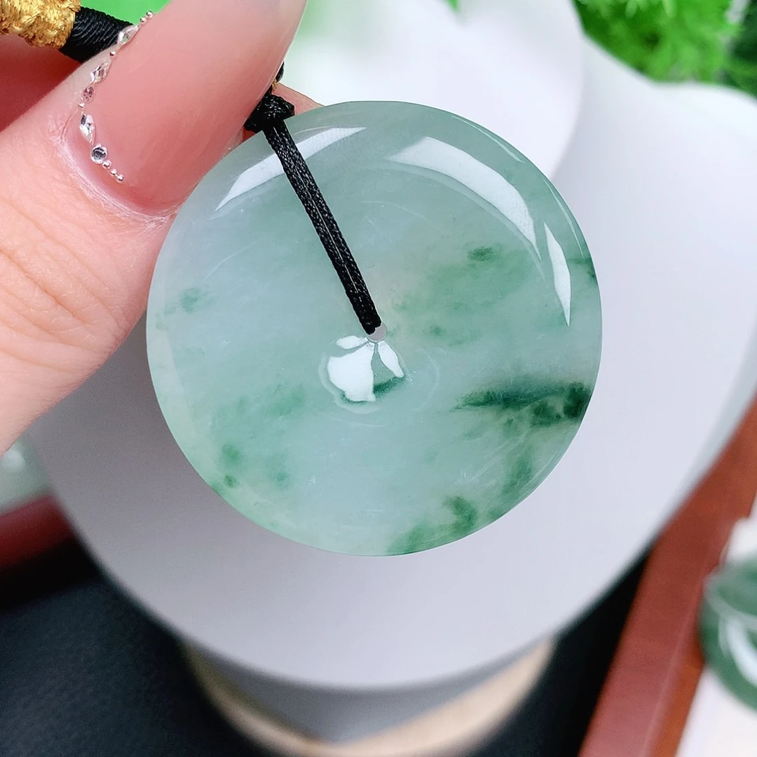 翡翠未镶嵌颈饰平安37.9-5.7