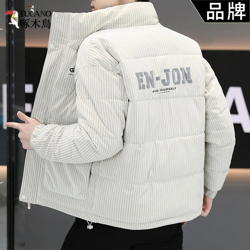 啄木鳥棉服男款新款冬季时尚潮流韩版棉袄男士短款休闲青年加