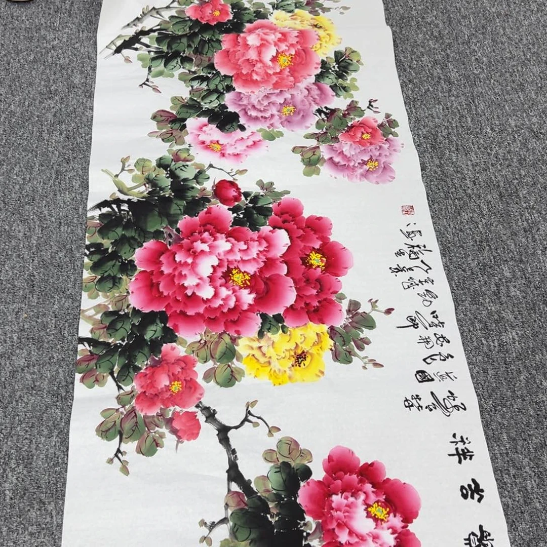 国画纯手工制作的