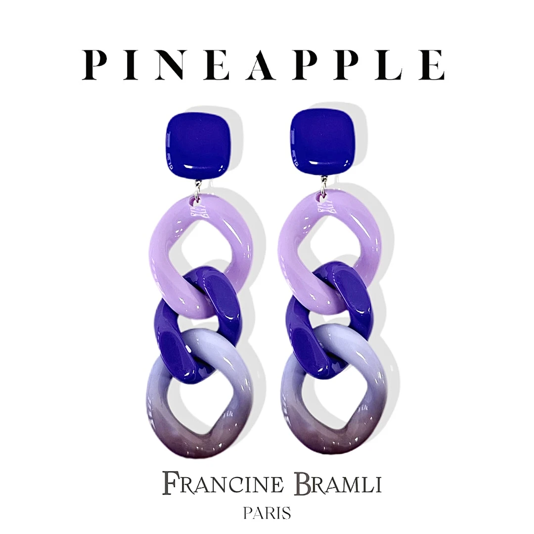 合金耳饰 菠萝中古FB耳环LK8585