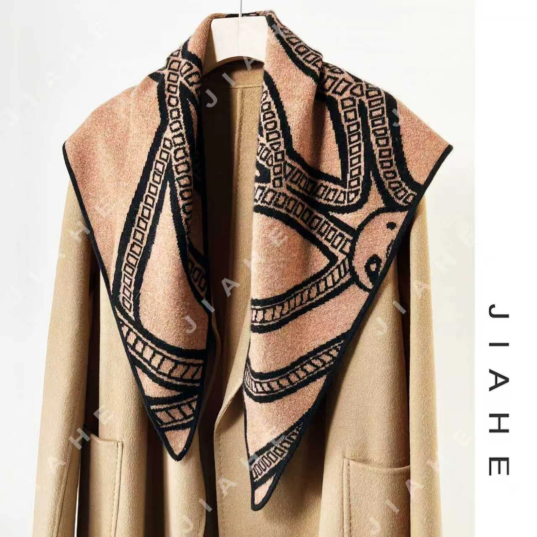 加禾【温暖流动】重磅羊毛羊绒围巾披肩三角巾135*50