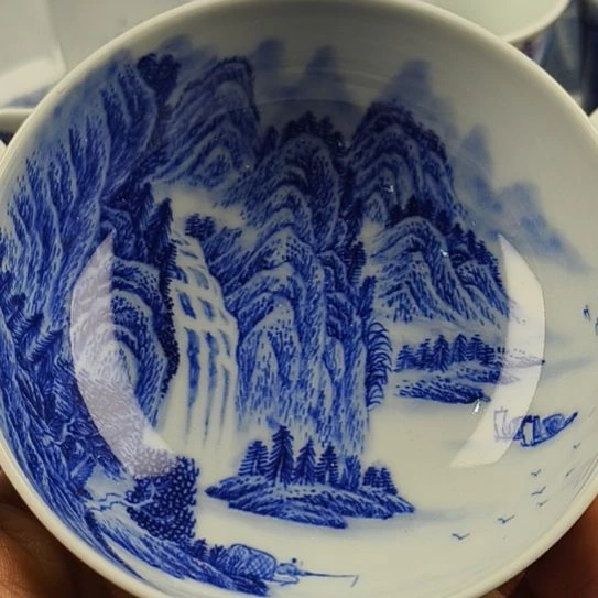 清***风全手工山水普洱杯（本人作品）