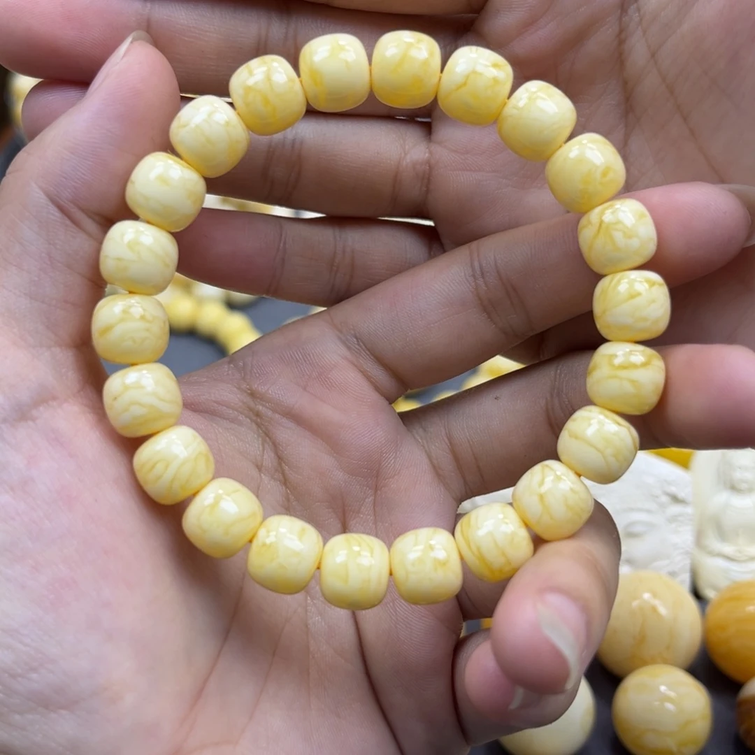 琥珀未镶嵌手串同料老邢手串10mm