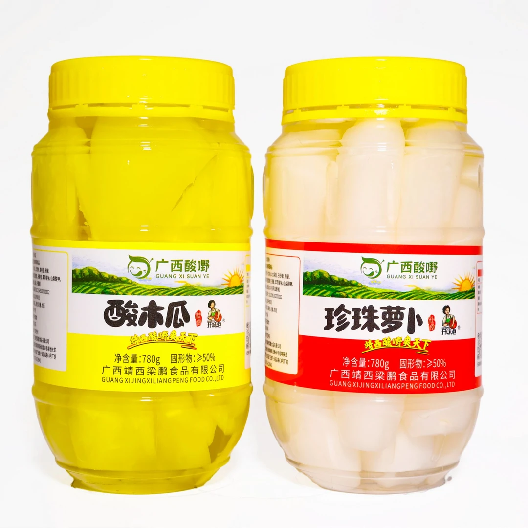 开味780克木瓜+780克珍珠萝卜腌制营养辣椒食用配套酸嘢泡菜辣