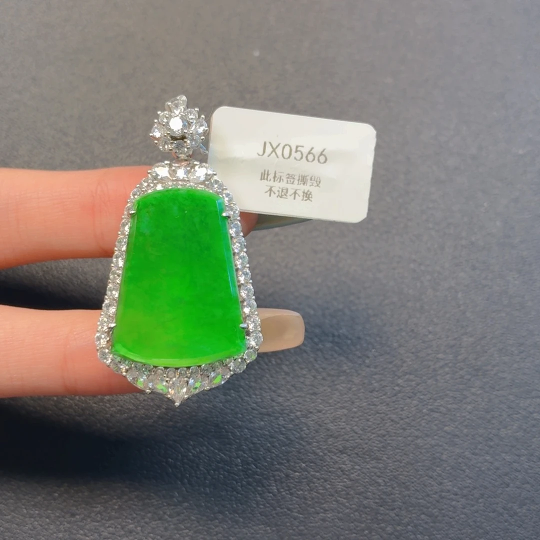 翡翠银S925镶嵌颈饰