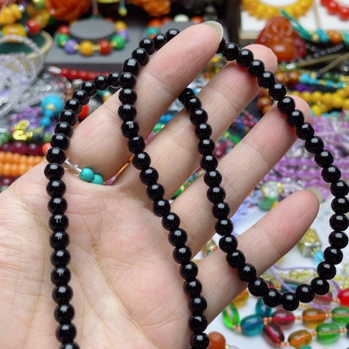 树脂制品5号黑色项链