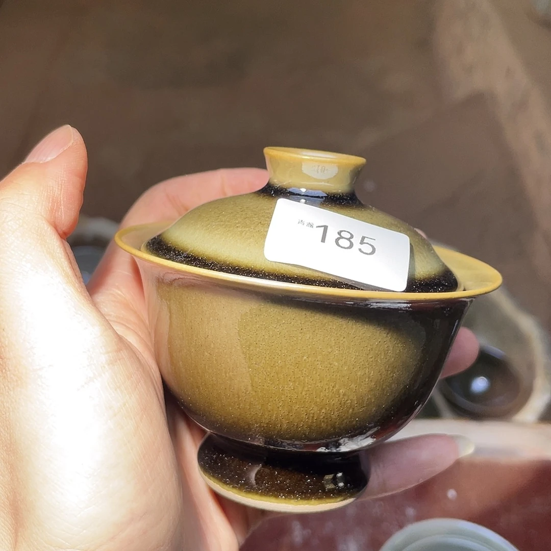 茶盏185 福临号建盏柴烧薄胎微瑕