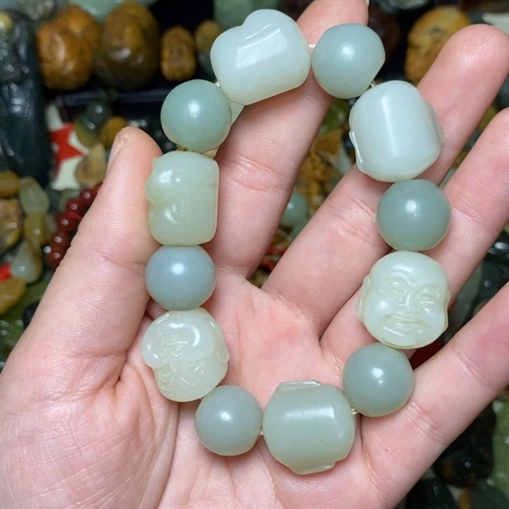 岫岩河磨玉（透闪石质玉）车挂未镶嵌?****?