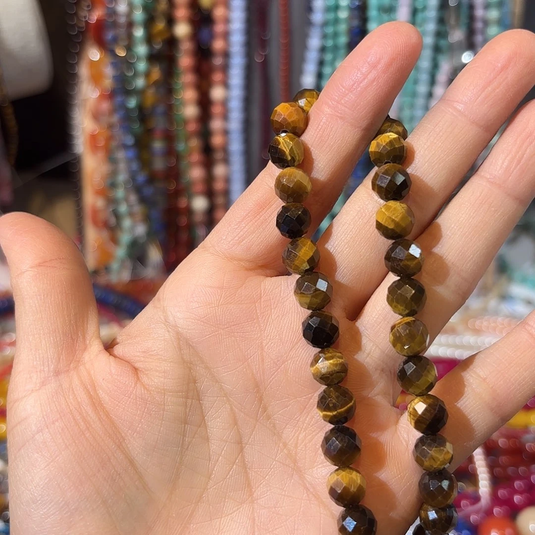 玛瑙/玉髓未镶嵌珠宝半成品虎眼卡8一条切面