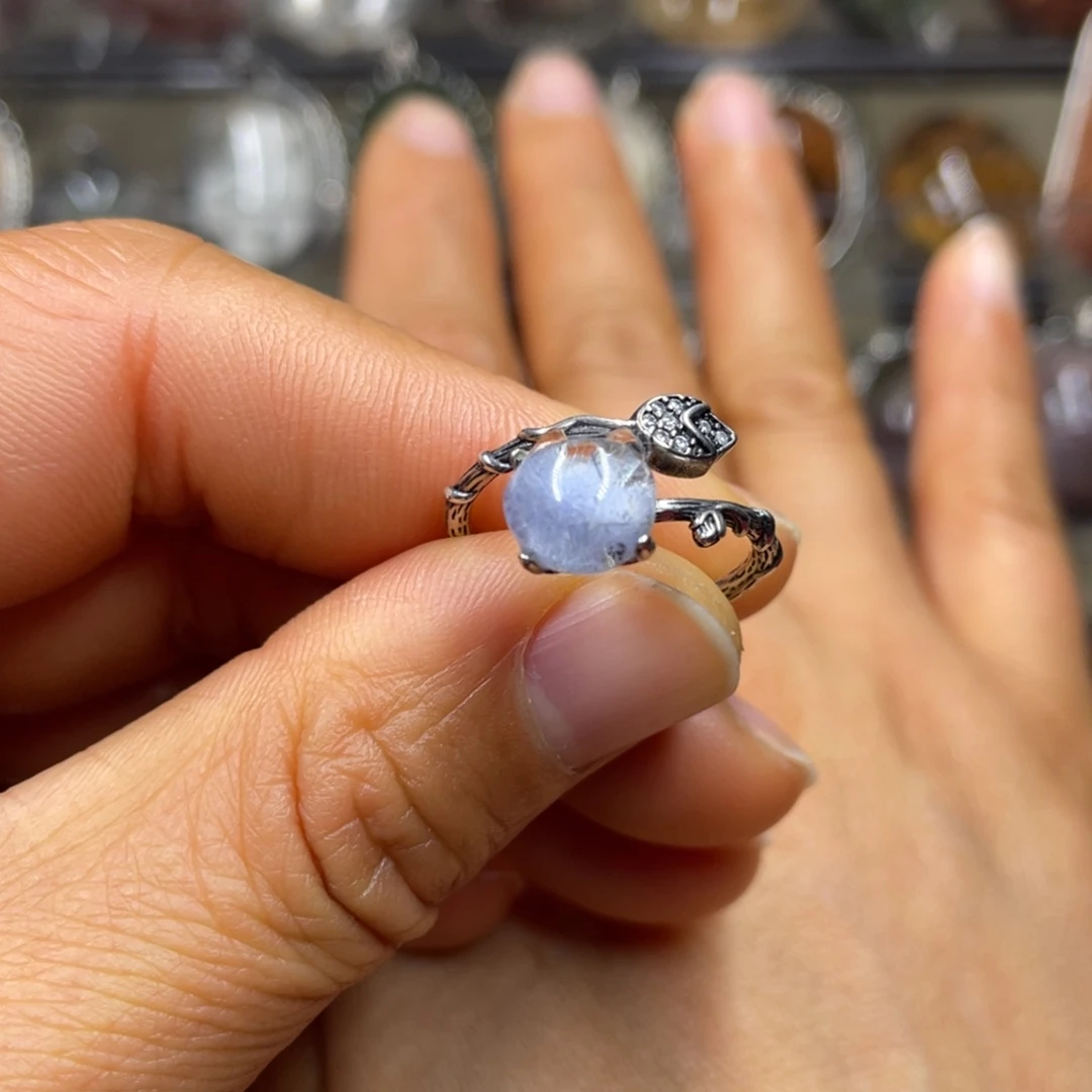 【闪购商品】水晶珠宝半成品银S925镶嵌戒指