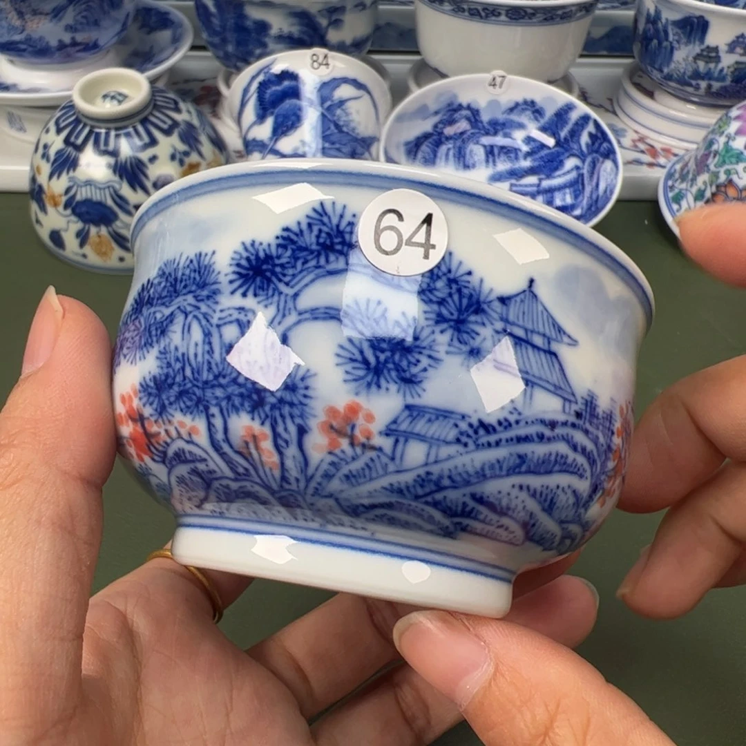 陶瓷景德镇纯手工纯手绘茶具木木64