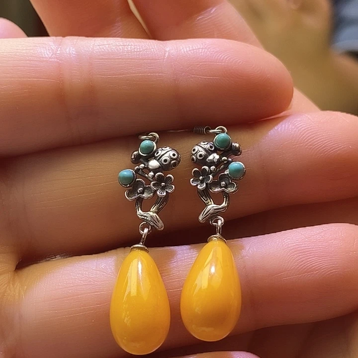 绿松石银S925镶嵌配饰