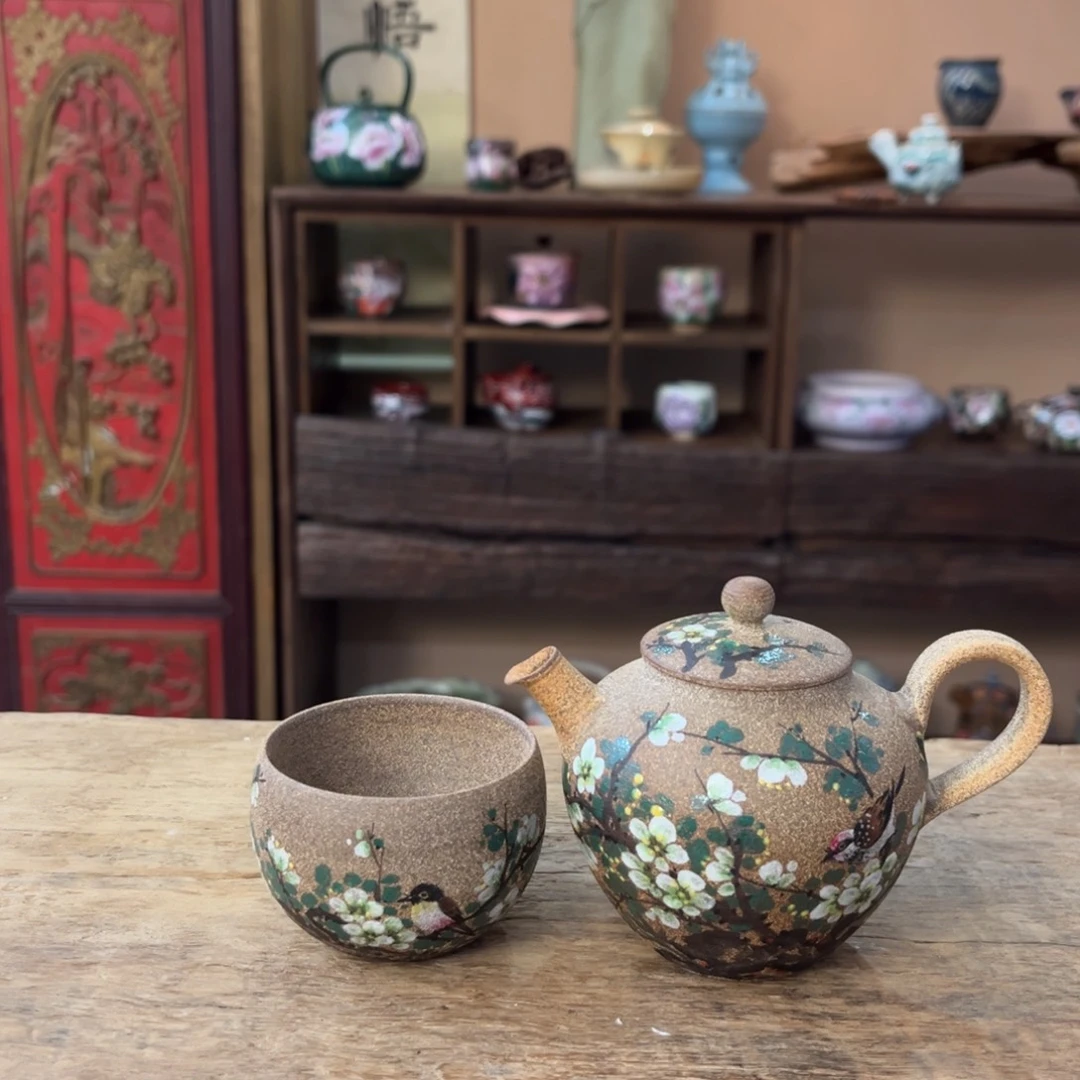 柴烧手工手绘陶瓷