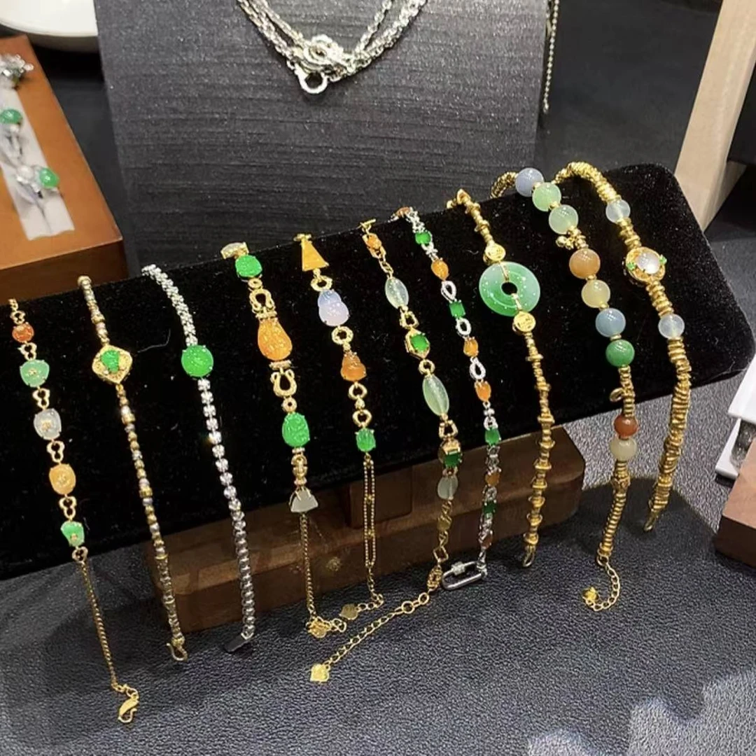 传统福禄 18K翡翠手链  团购 多样性发其一