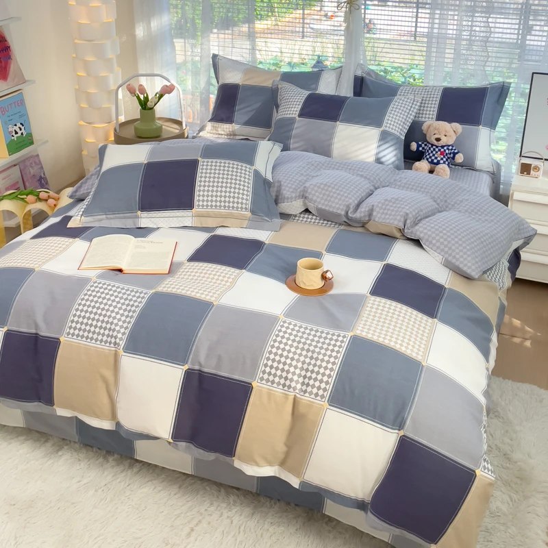2025新款全棉斜纹床单被套印花纯棉三四件套小清新床上用品