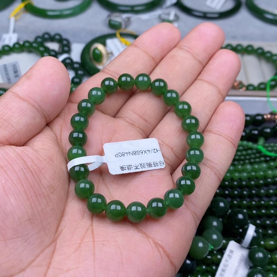 未镶嵌手串和田玉（碧玉）8m m