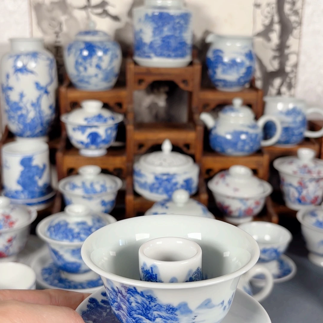 杯青花瓷器手绘作品杯