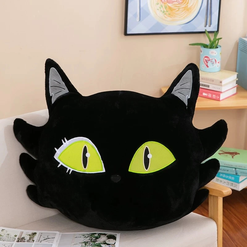 君毛绒玩具可爱黑猫抱枕1个【50cm】儿童玩偶（测量误差2~3cm）