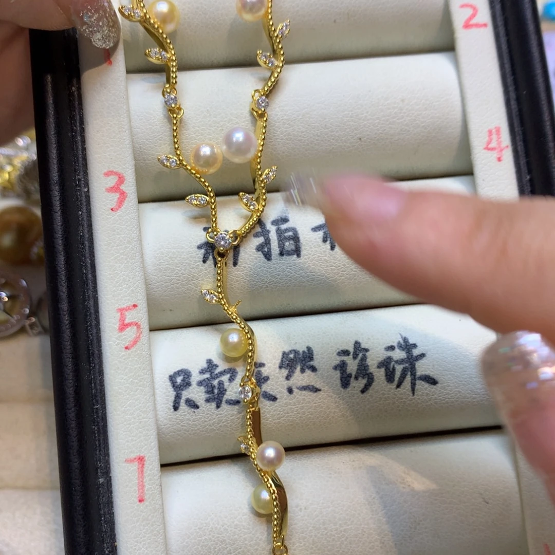 海水珍珠银S925镶嵌颈饰