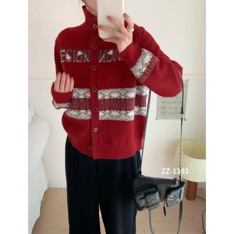 2025新款网红爆款别致针织衫上衣高级感春季开衫毛衣1392衣长60