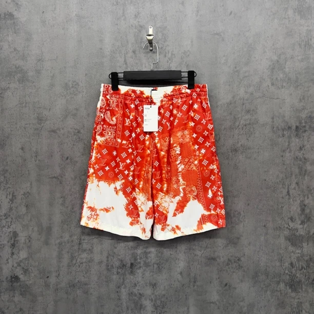 未使用 LouisVuitton/路易威登 Lv满Logo腰果花暗纹短裤/S码宽松