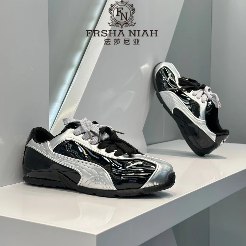 法莎尼亚板鞋秋季爆款软底皮面低帮男鞋轻便时尚潮流平底舒适潮鞋