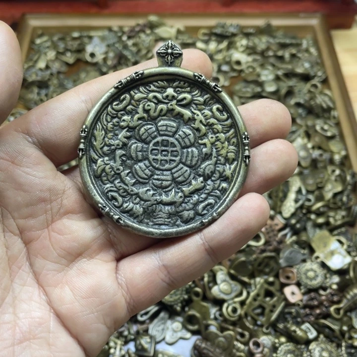 藏传九宫黄利马手工翻砂