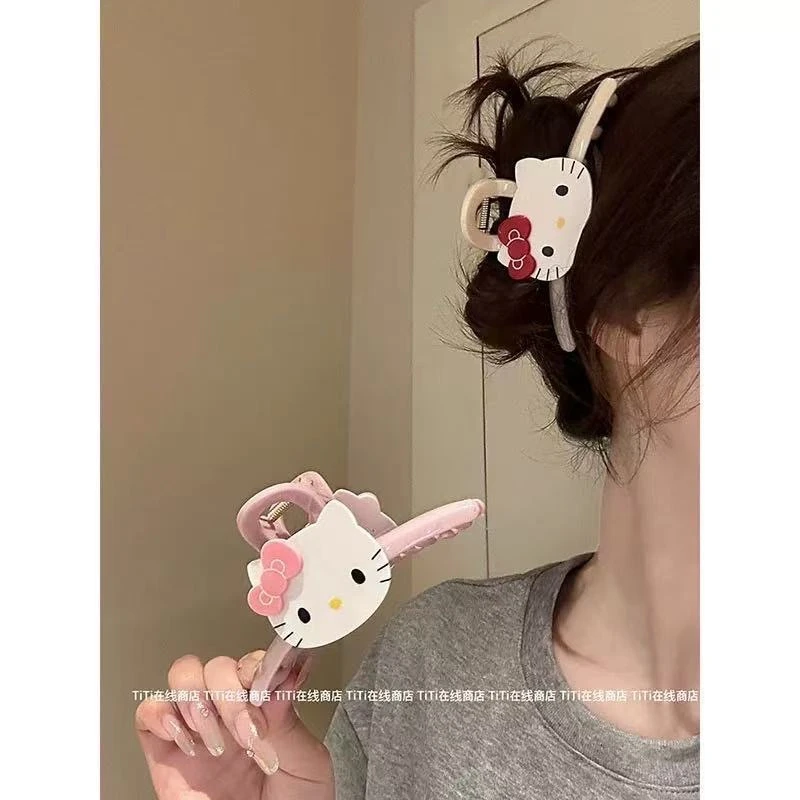 TiTi·韩系可爱风HelloKitty抓夹甜美氛围感发饰小众不撞款鲨鱼夹
