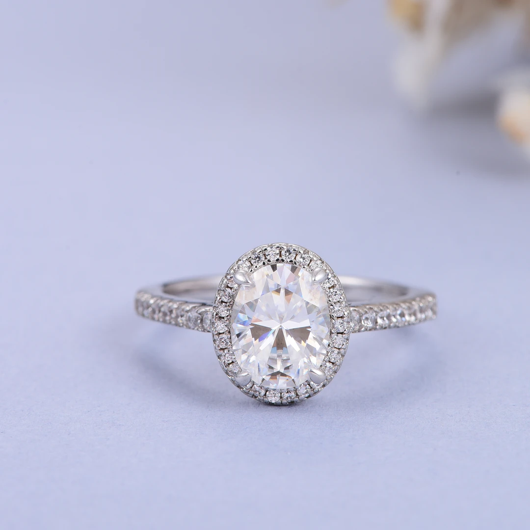 【挚爱永恒】女款鸽子蛋 1.0ct 2.0ct 戒指