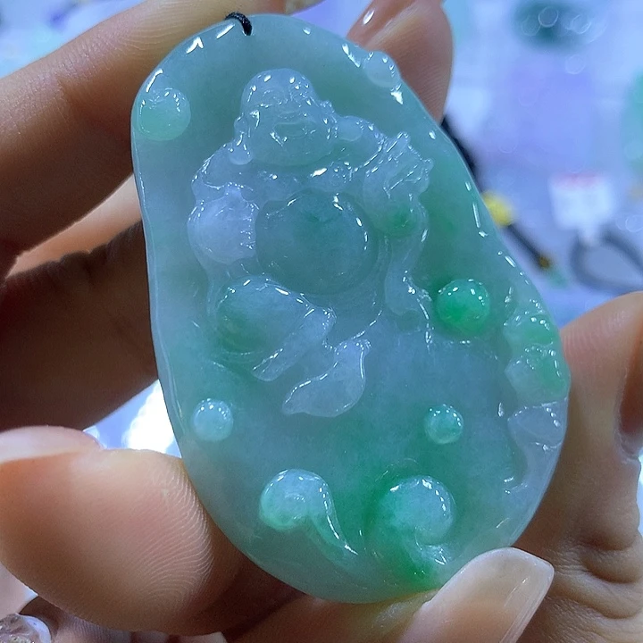 翡翠未镶嵌颈饰天然翡翠A货吊坠