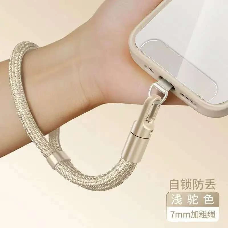 手机链手腕式手机挂绳二合一短款新款可伸缩夹片吊绳高端结实挂链