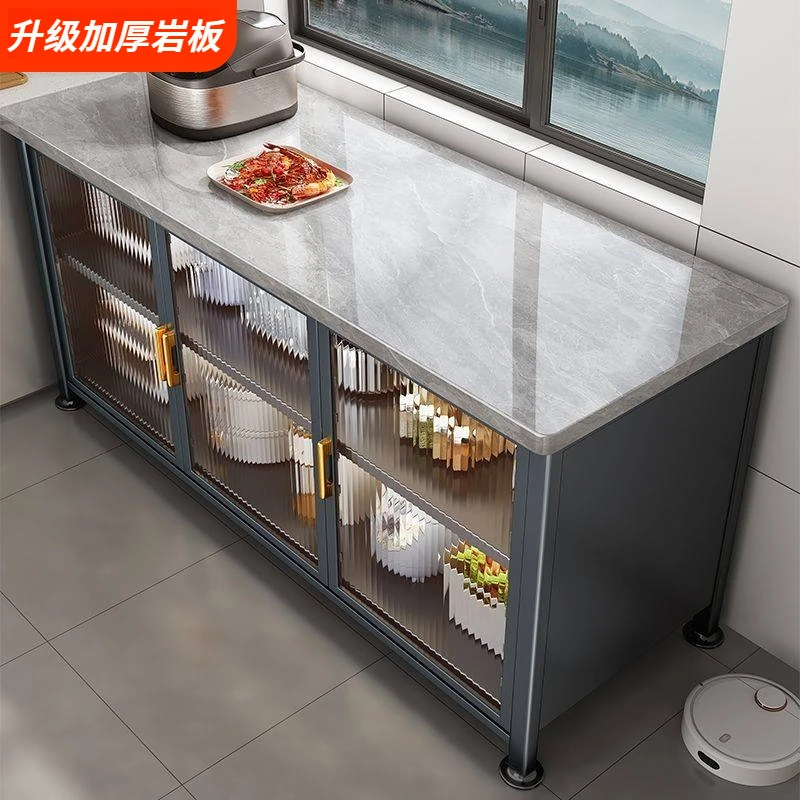 多功能2025新款岩板置物架轻奢餐厅餐边柜收纳柜置物架高级感