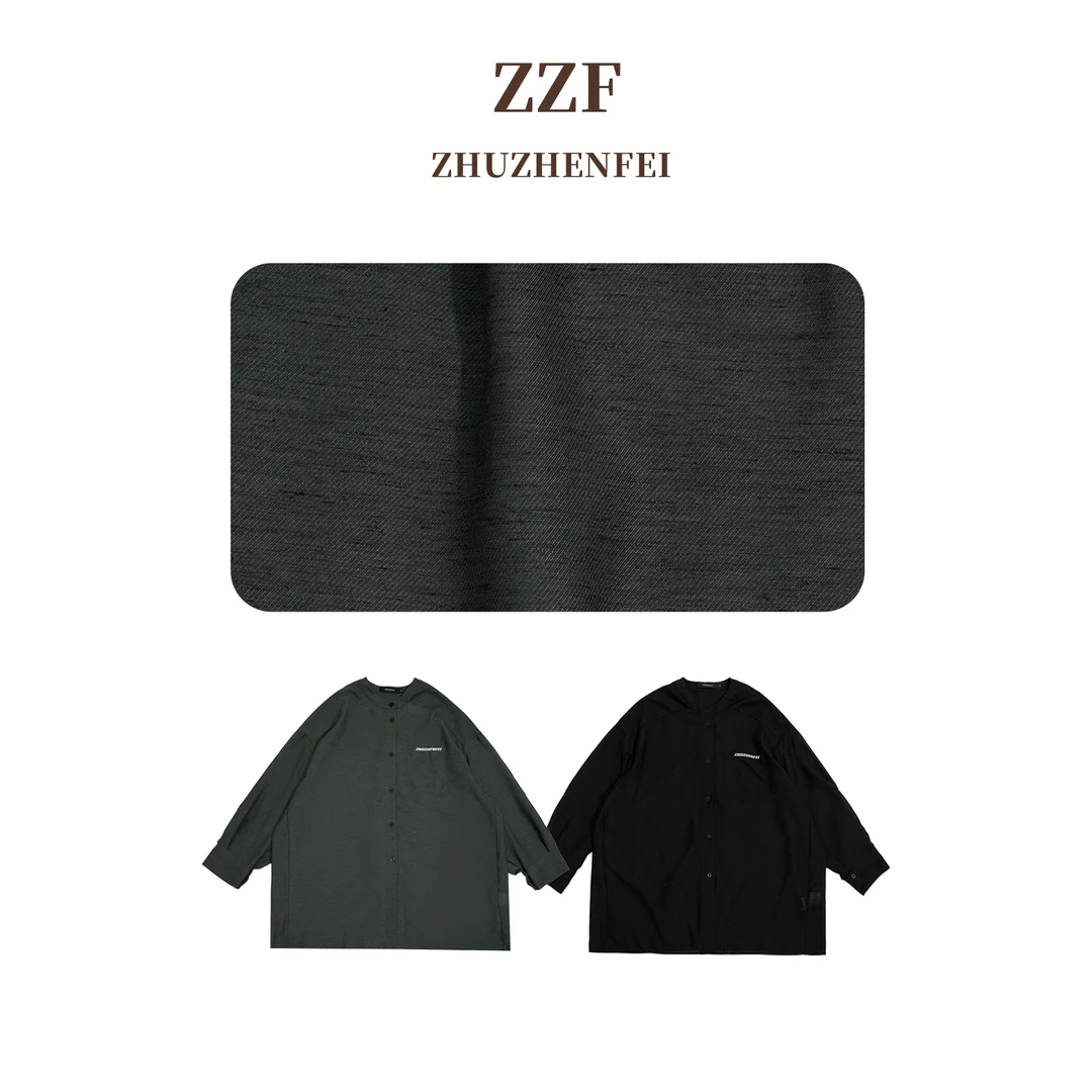 设计师原创新款休闲百搭简约舒适宽松慵懒麻料长袖衬衫Z352017