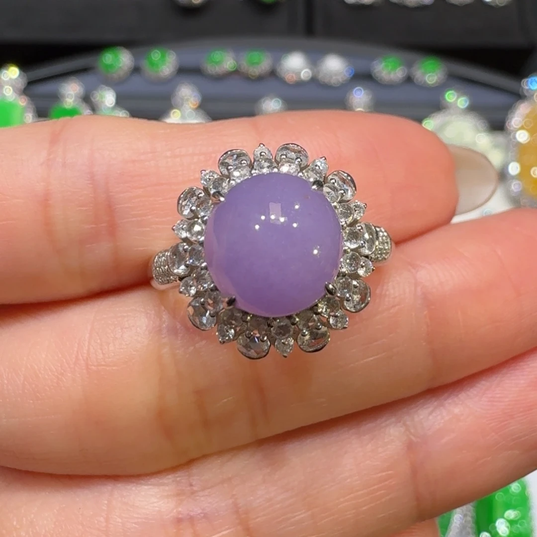 翡翠18K金镶嵌戒指