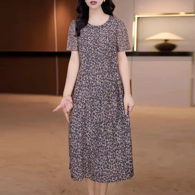 碎花连衣裙2025新款女夏十三行爆款洋气质妈妈轻奢大码宽松高级感