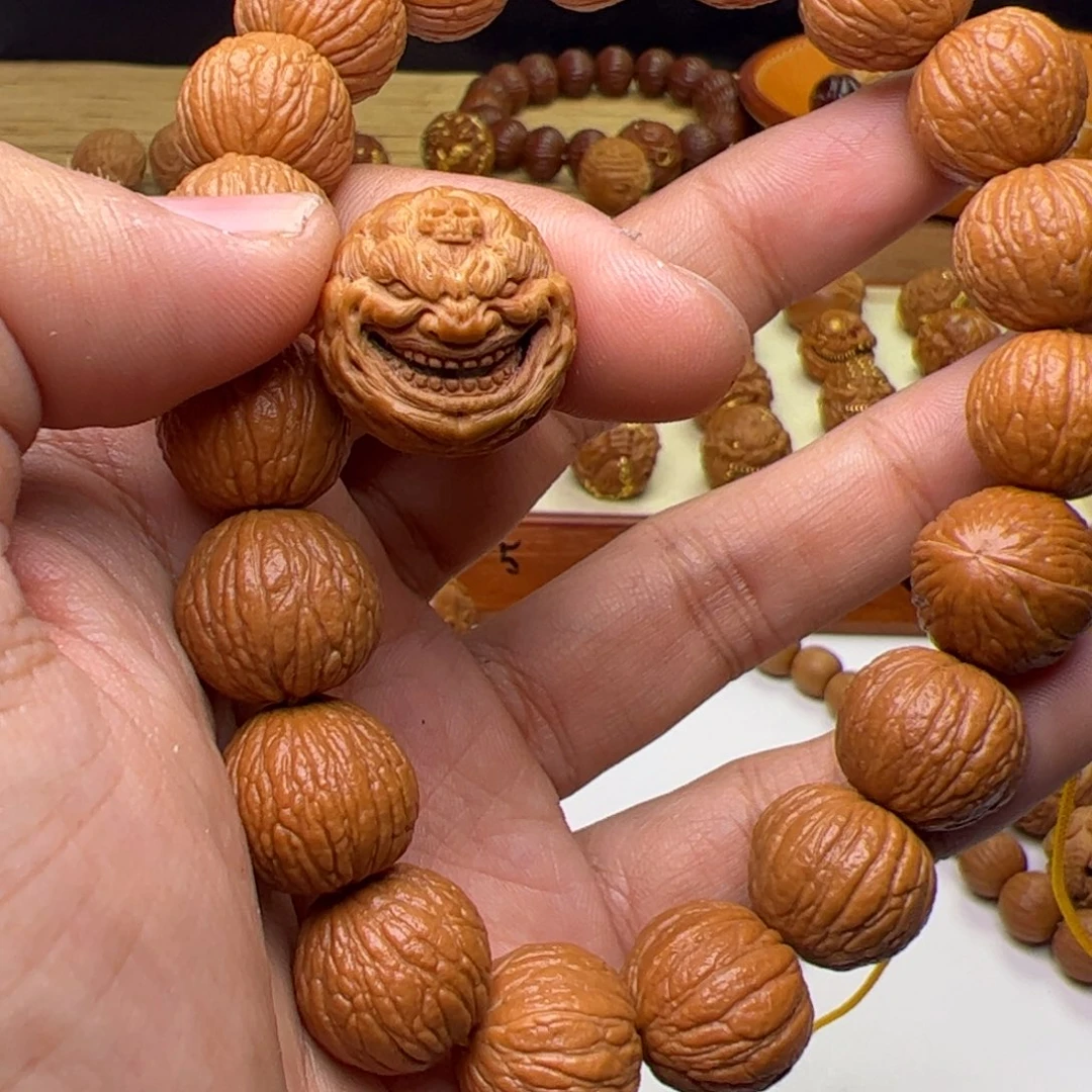 十***觉猴头核桃吊坠猴头