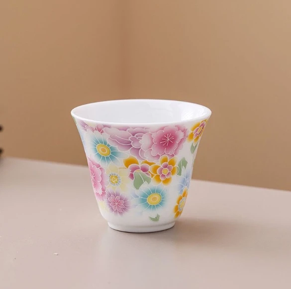 东瓷《万花粉彩》陶瓷铃铛杯/容量50毫升