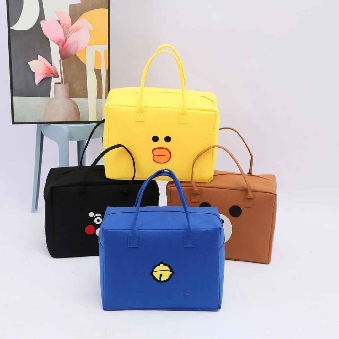 学生开学行李收纳包收纳卡通手提袋纯色旅行袋收纳袋大号