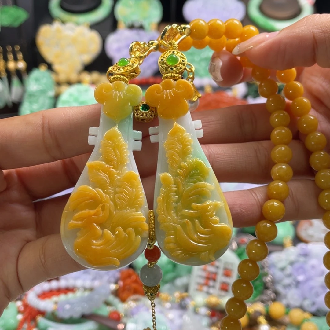 翡翠未镶嵌颈饰代编织