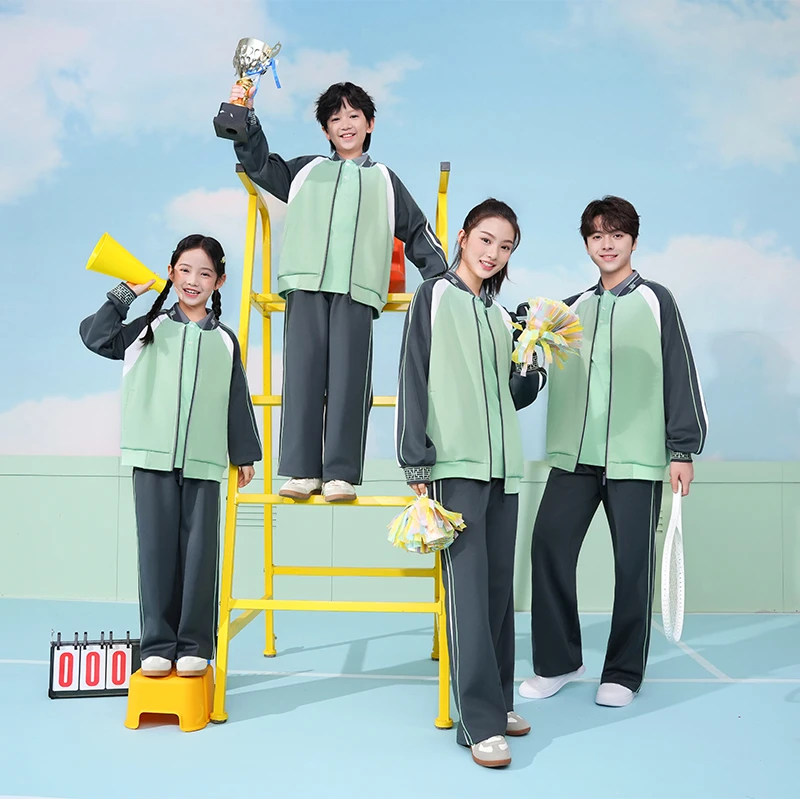 江西省赣州市2025年统一校服春夏秋冬新款套装初中小学生运动套装