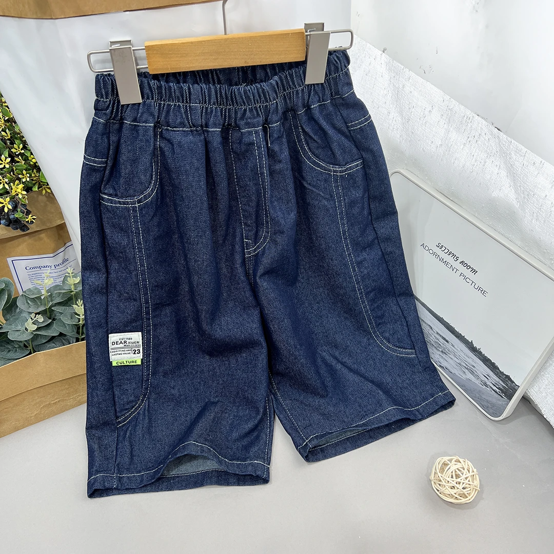 泡泡噜童装儿童新款牛仔中裤短裤