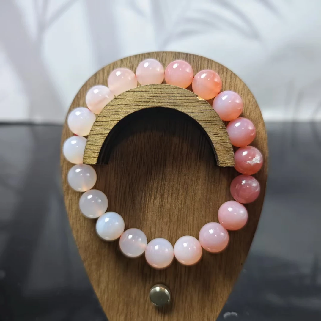 N盐源玛瑙渐变圆珠手串（卡10）1143