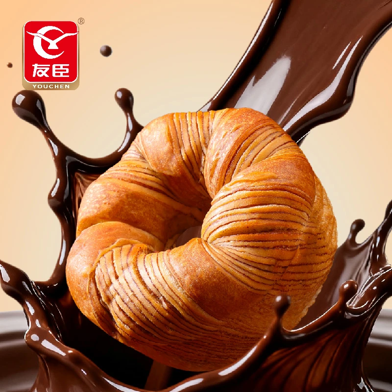 友臣巧克力麻圈面包营养早餐休闲代餐零食糕点吐司整箱黑巧甜甜圈