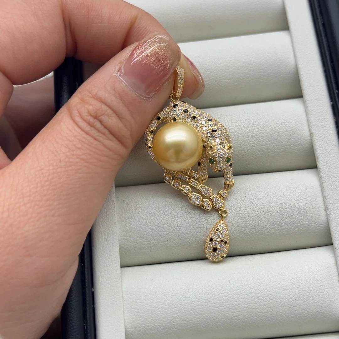 吊坠(不含链)海水珍珠银S925镶嵌